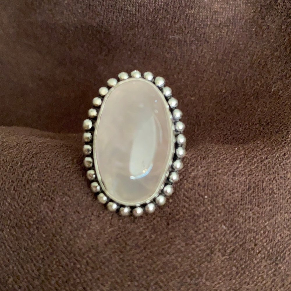 Sterling Silver Rose Quartz ring